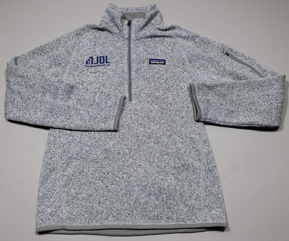 Patagonia Better Sweater 1/4 Zip Fleece Pullover Mens Medium Gray Logo